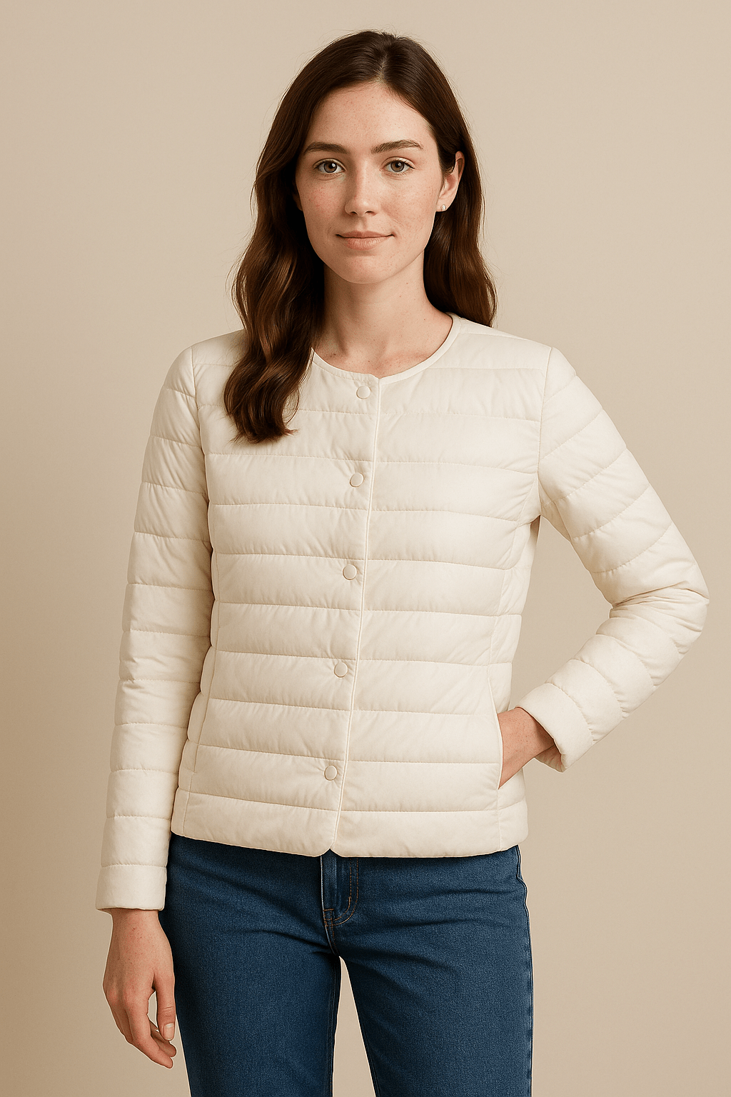 Drune | Steppjacke mit Rundhalsausschnitt