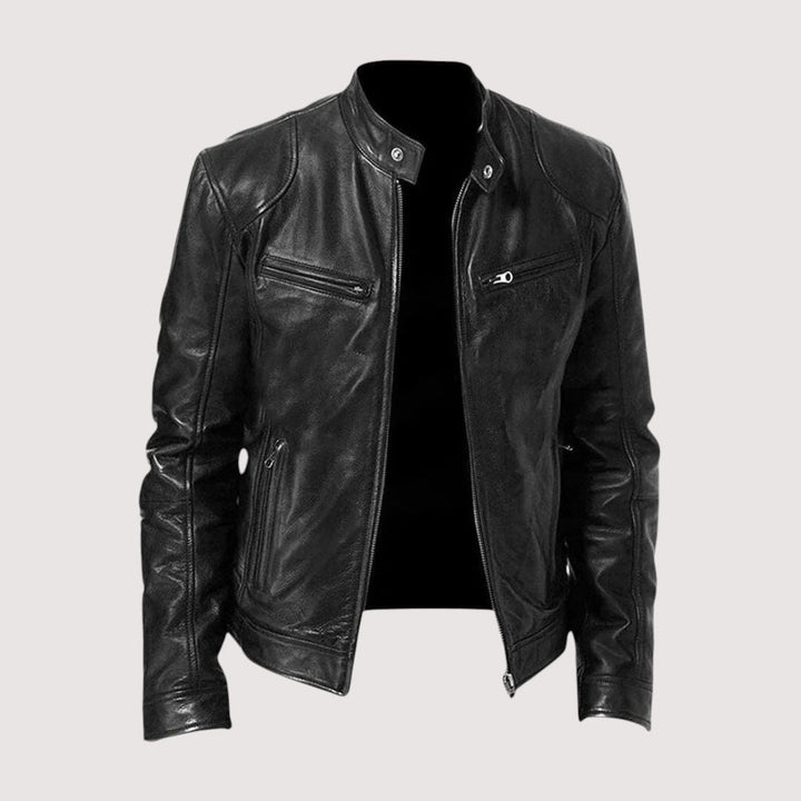 Drune | Normale Passform Veganes Leder Bikerjacke