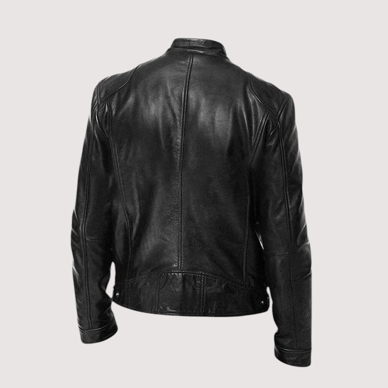 Drune | Normale Passform Veganes Leder Bikerjacke