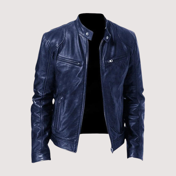 Drune | Normale Passform Veganes Leder Bikerjacke