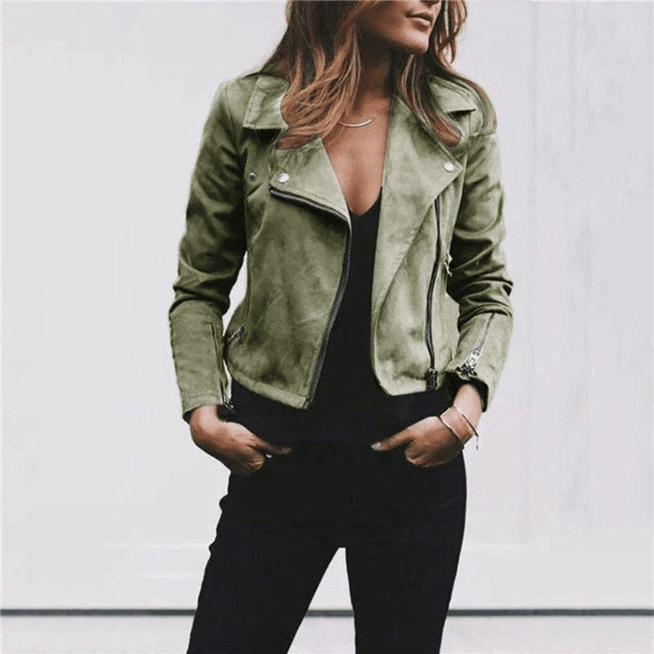 Drune | Wildleder Motorradjacke - Schick & Vielseitig - Veganes Wildleder - Freizeit- bis Abendkleidung