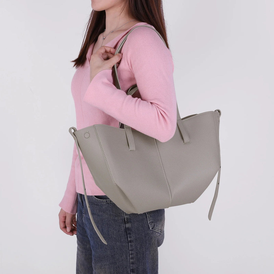 Drune | Vintage Kunstleder Schultertasche Große Tragetasche
