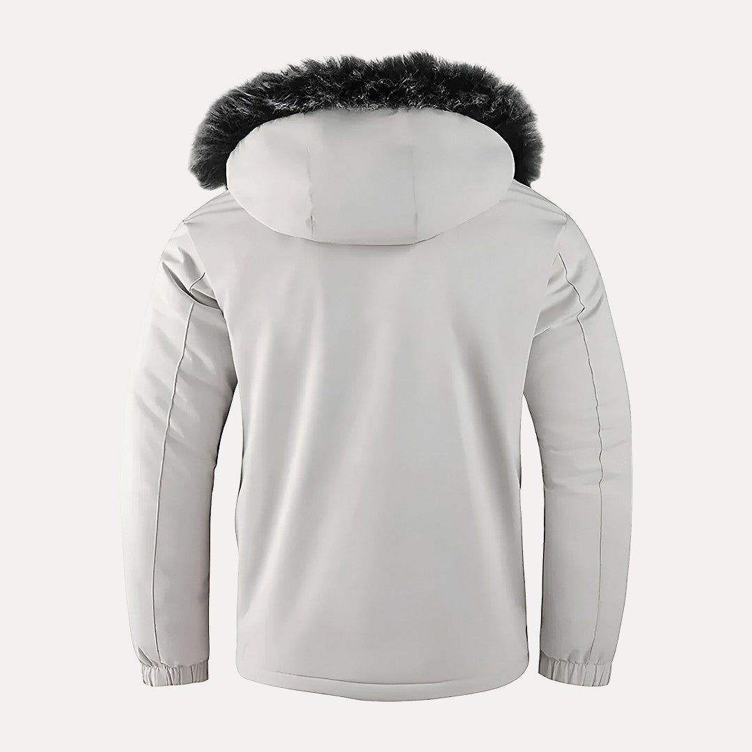 Drune | Gepolsterte Winterjacke mit Pelzkragen