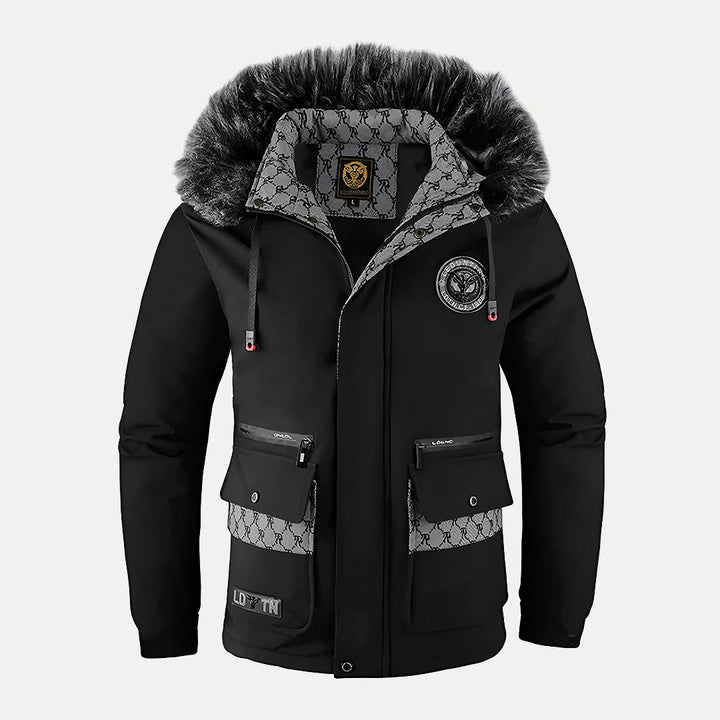 Drune | Gepolsterte Winterjacke mit Pelzkragen