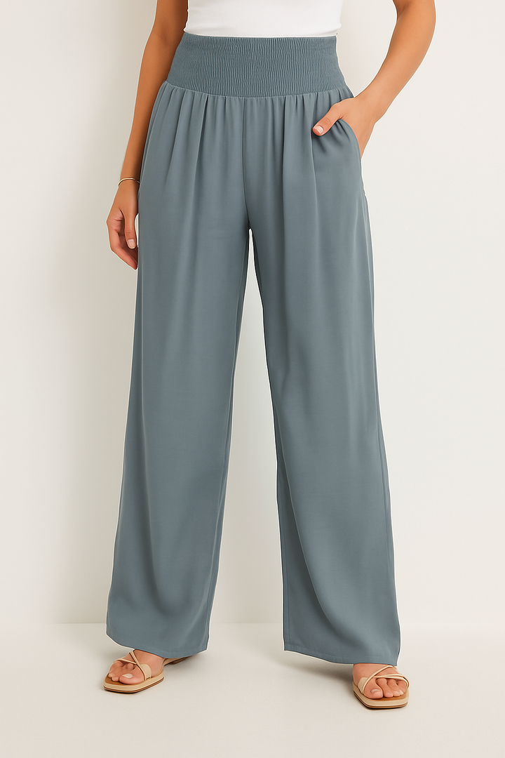 Drune | Sommerhose Damen mit Elastischem High-Waist-Bund