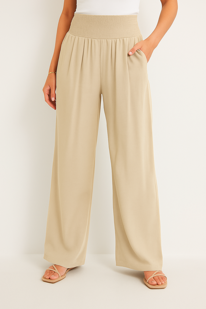Drune | Sommerhose Damen mit Elastischem High-Waist-Bund