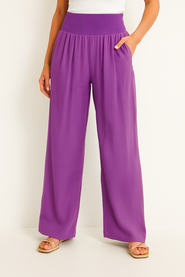 Drune | Sommerhose Damen mit Elastischem High-Waist-Bund