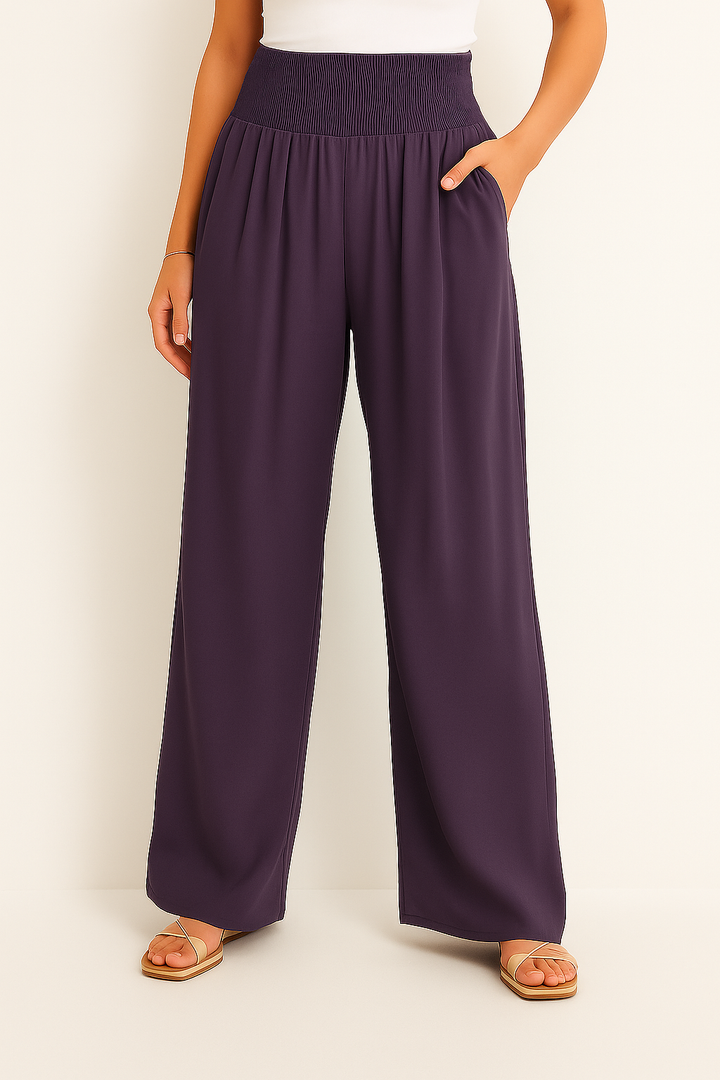 Drune | Sommerhose Damen mit Elastischem High-Waist-Bund