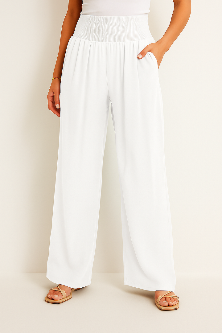 Drune | Sommerhose Damen mit Elastischem High-Waist-Bund