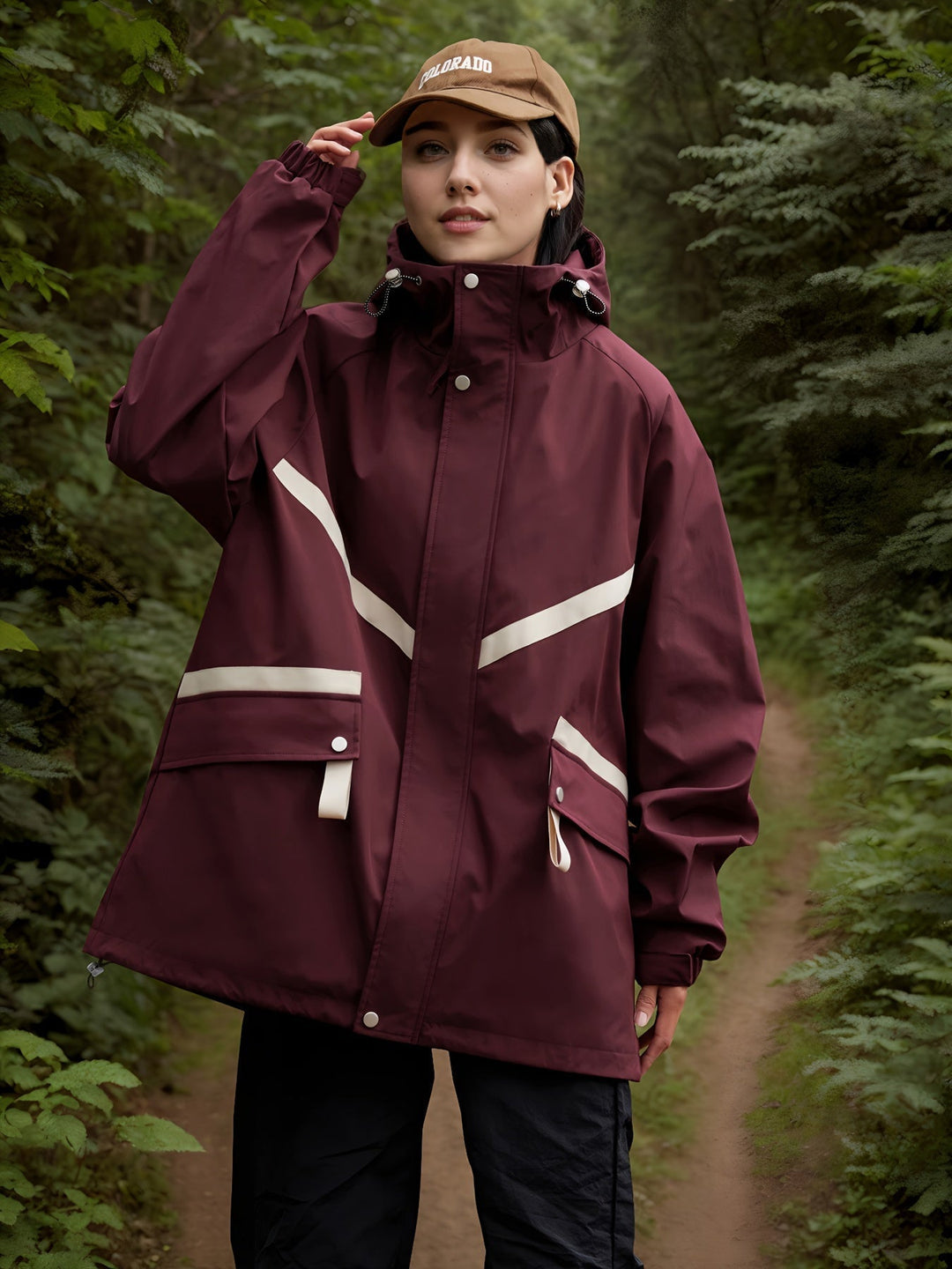 Drune | Wasserdichte Jacke Damen mit Kapuze
