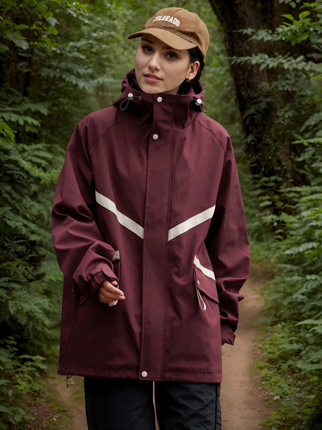 Drune | Wasserdichte Jacke Damen mit Kapuze