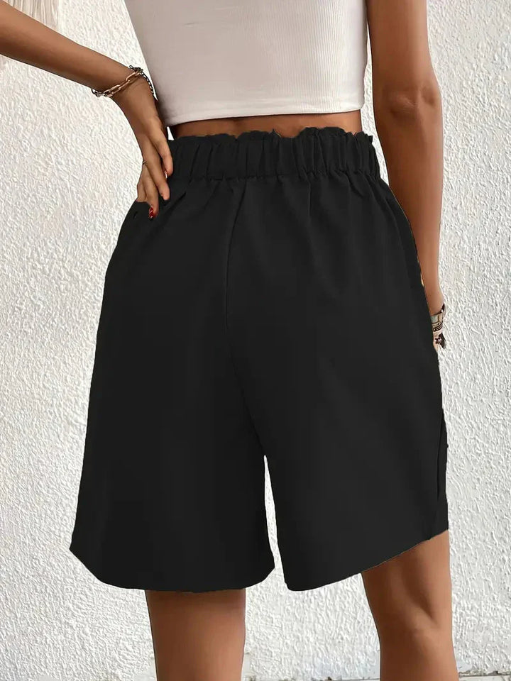 Drune | Hochtaillierte Leinenshorts für Damen