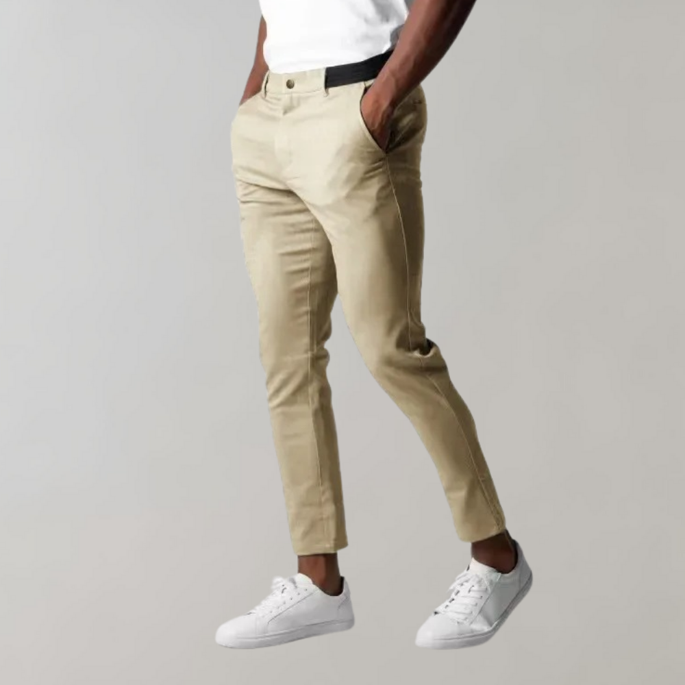 Drune | Chinos Slim Fit Schmaler Schnitt Leichte Baumwolle Vielseitiger Stil