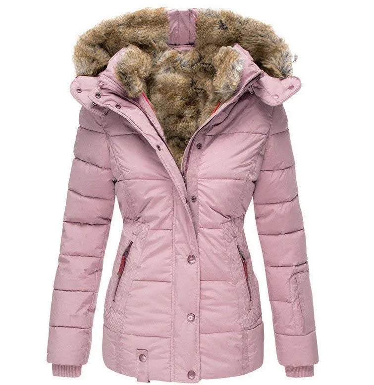 Drune | Warme Winterjacke Mit Pelzfutter Für Damen