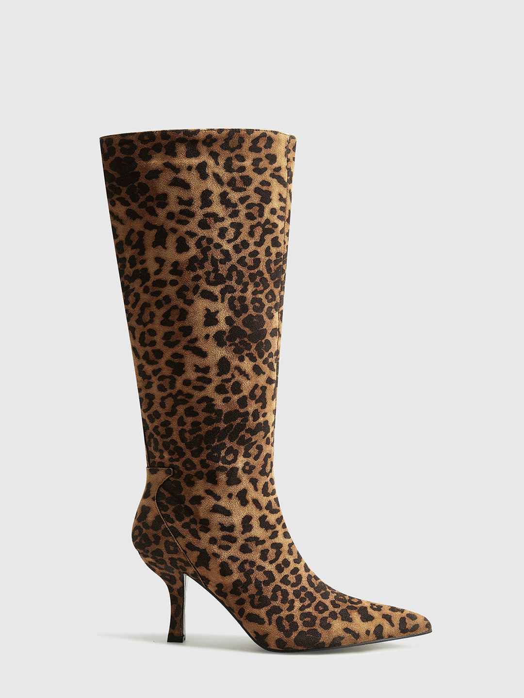 Drune | Leopardenmuster Knöchelhohe Stiefel für Frauen mit Spitzzehe und Mittelhoch – Stylisch und Bequem