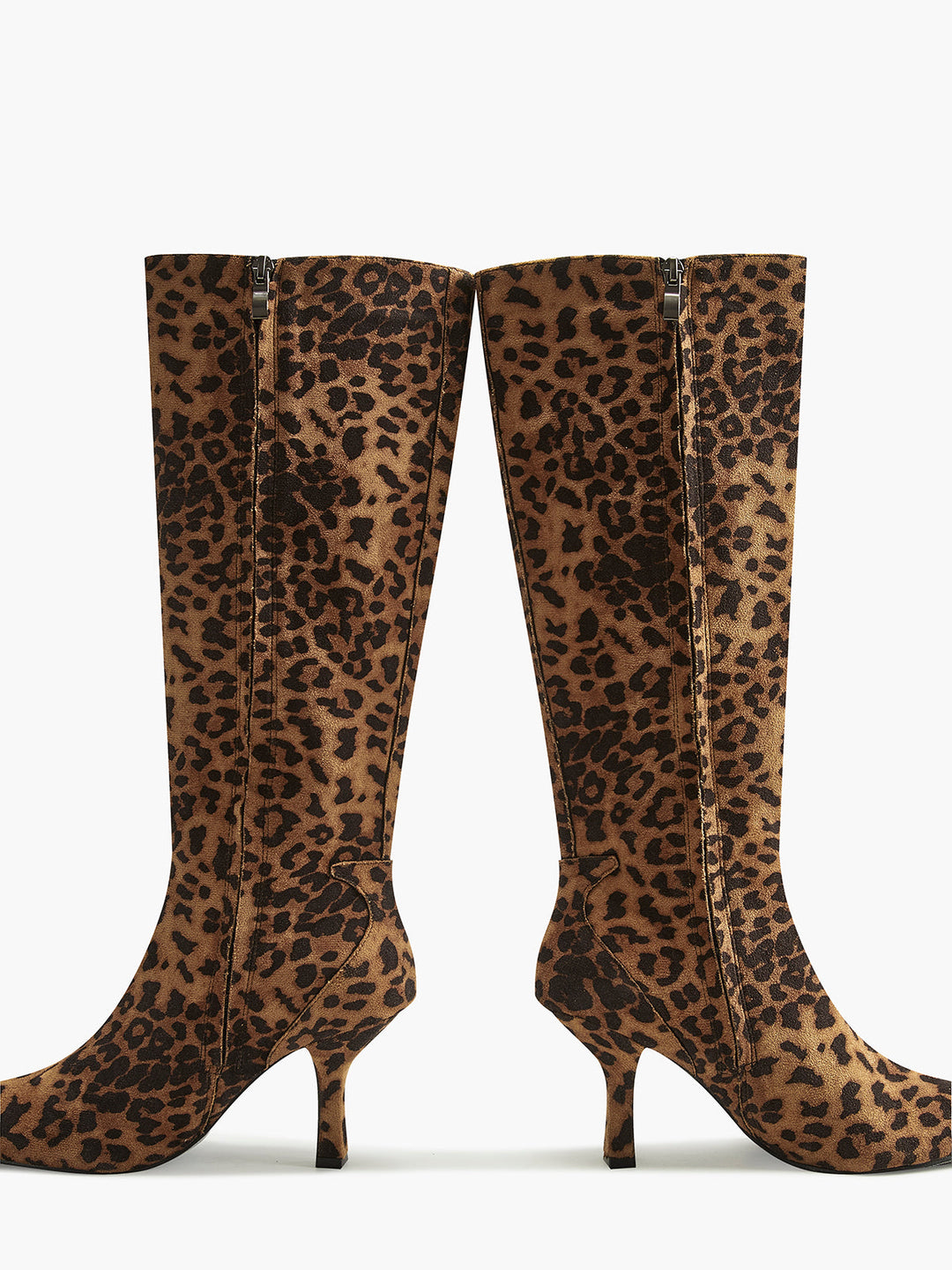 Drune | Leopardenmuster Knöchelhohe Stiefel für Frauen mit Spitzzehe und Mittelhoch – Stylisch und Bequem