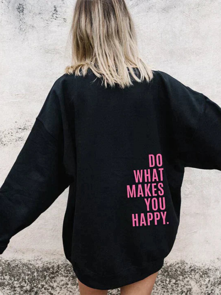 Drune | Buchstabenprint-Hoodie für Damen - Bequem