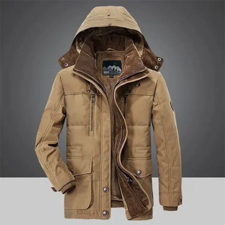 Drune | Klassische Winterjacke mit Kapuze für Herren Warm