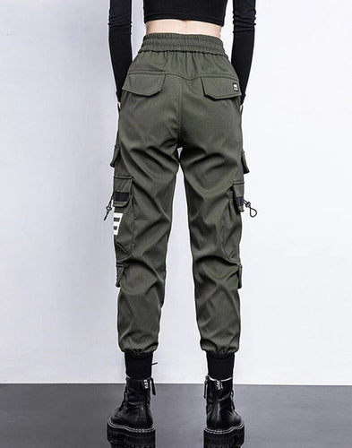 Drune | Hosen High-Waist Cargo-Hose mit Taschen