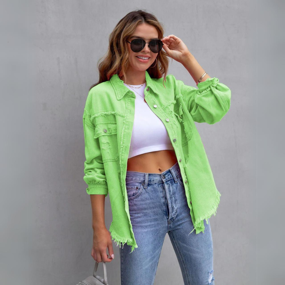 Drune - Detaillierte Jeansjacke