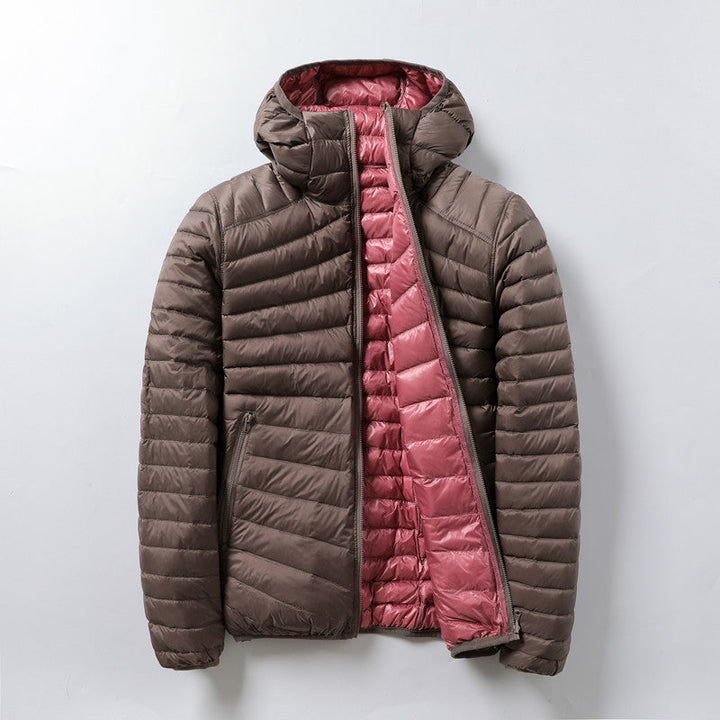 Drune | Damen Leichtgewicht Wendbare Steppjacke mit Kapuze