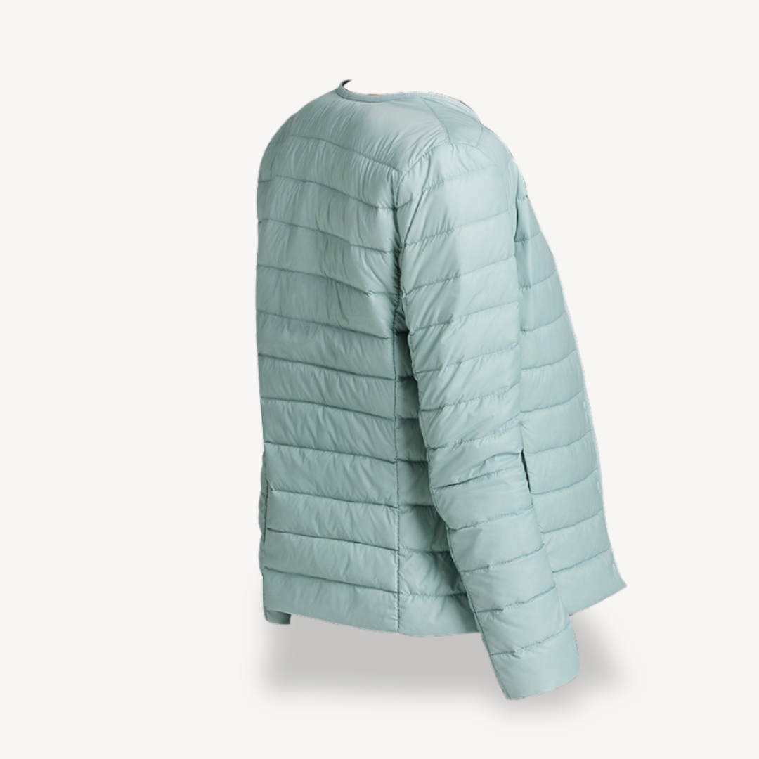 Drune | Damen Leichte Winterjacke mit Knopfverschluss und Tailliertem Schnitt