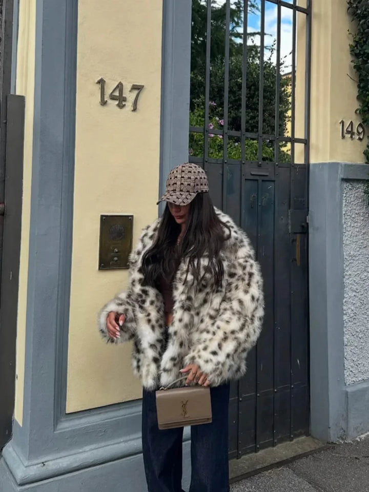 Drune | Leopard-Faux-Fur-Jacke