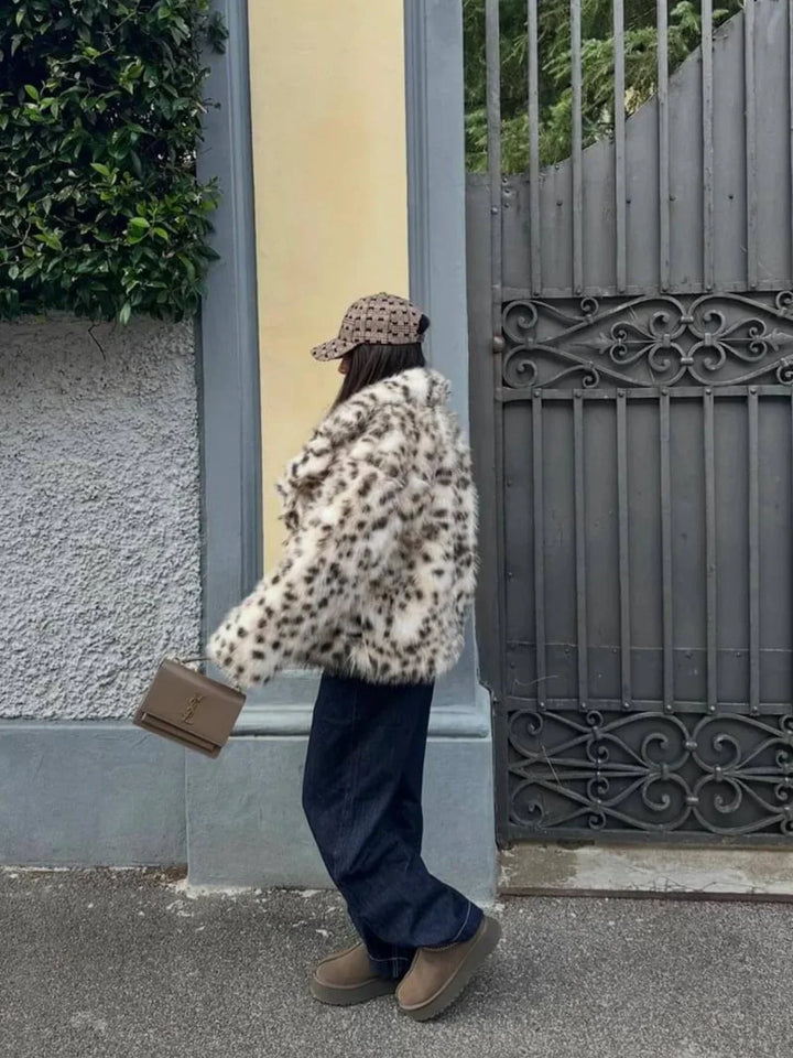 Drune | Leopard-Faux-Fur-Jacke
