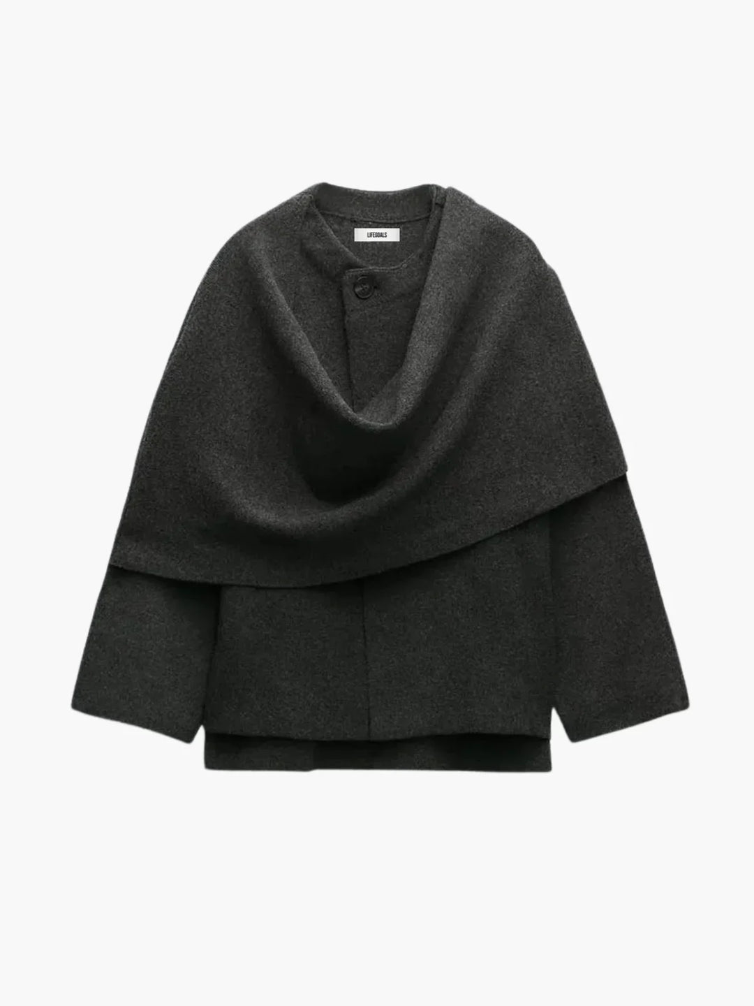 Drune | Wollmischung Schal Wickeljacke