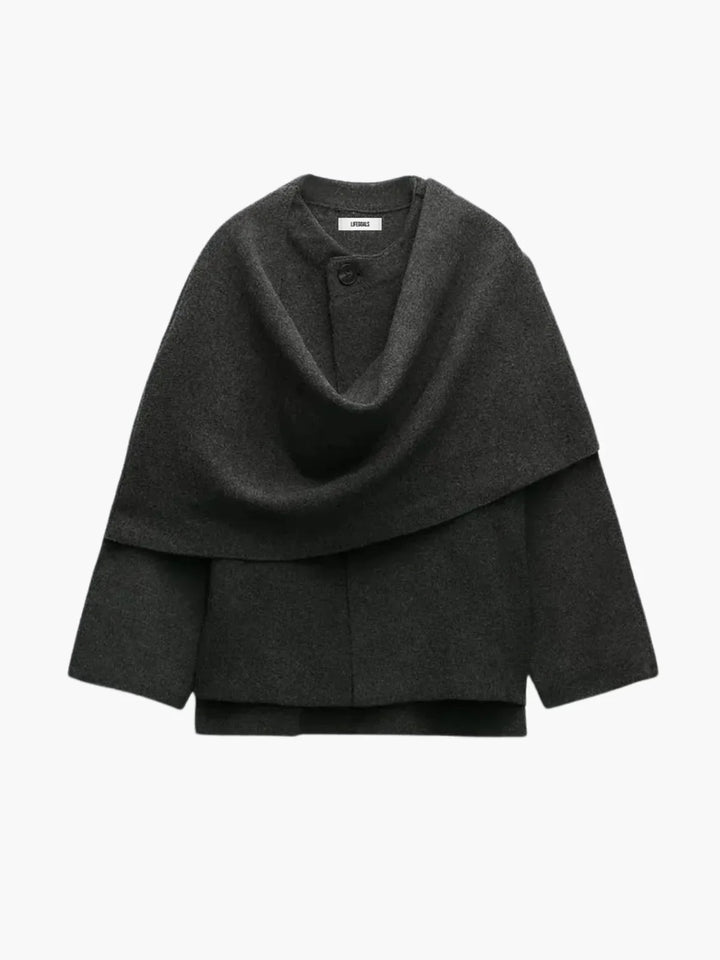 Drune | Wollmischung Schal Wickeljacke