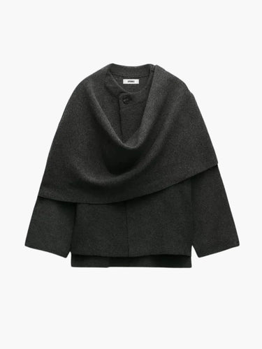 Drune | Wollmischung Schal Wickeljacke