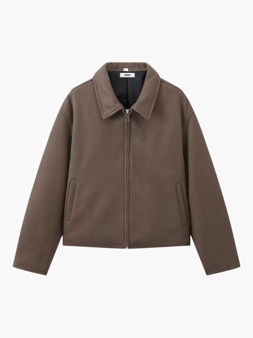 Drune | Passform Woll Zip-Up Bomberjacke
