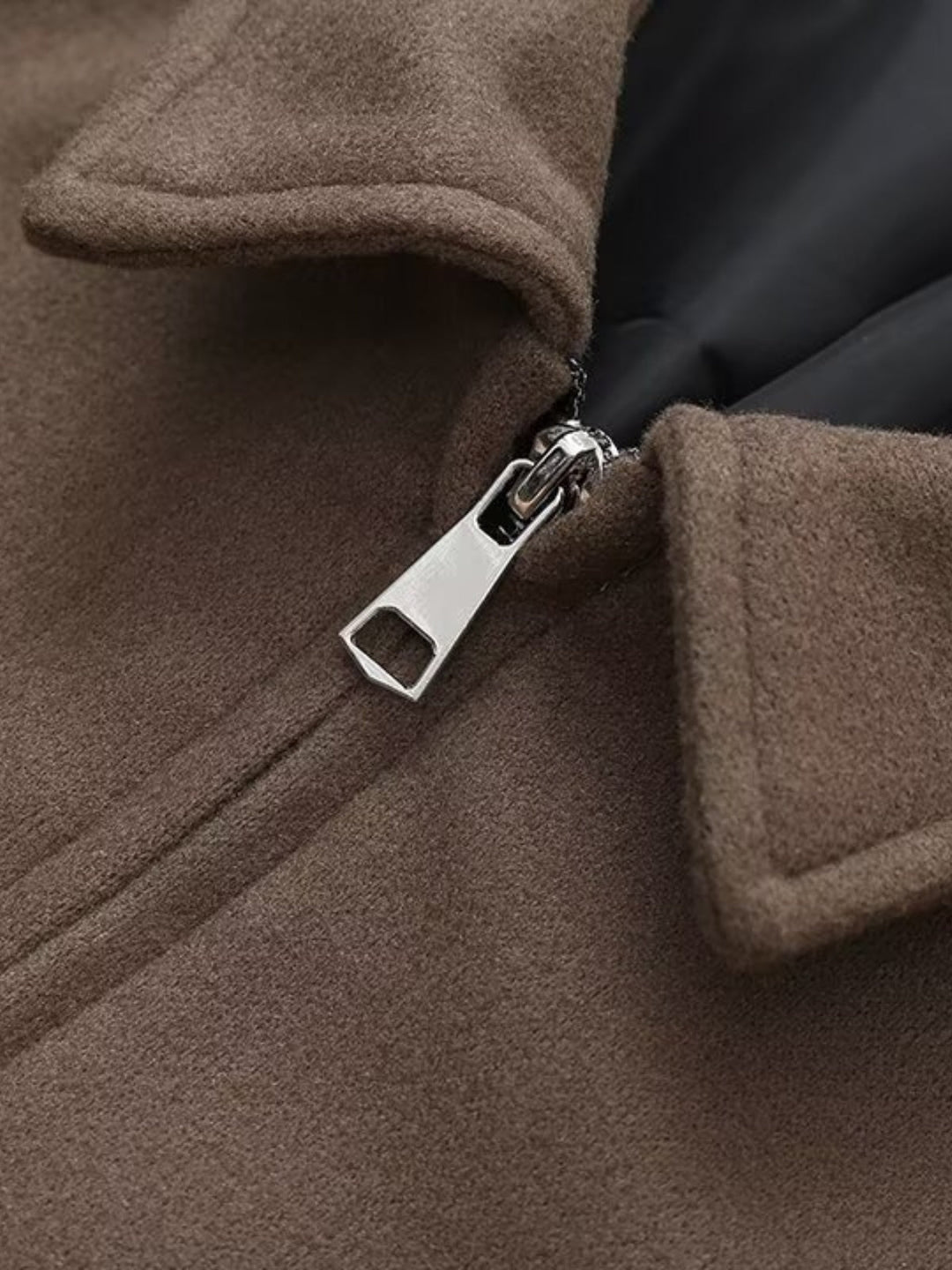 Drune | Passform Woll Zip-Up Bomberjacke