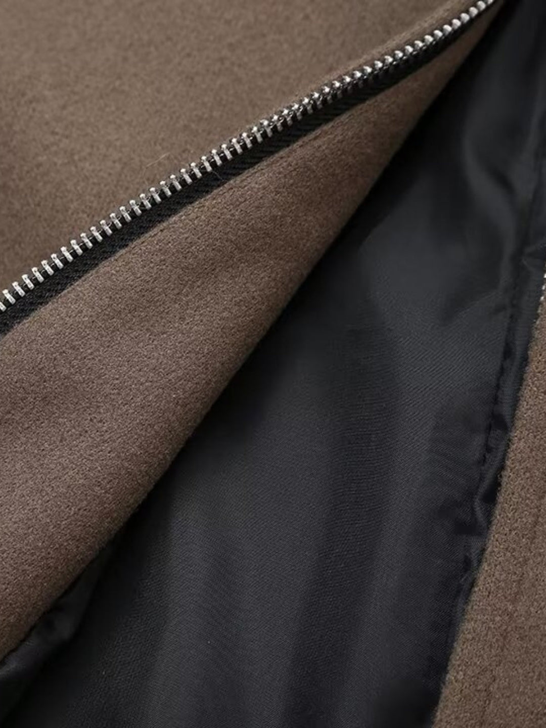 Drune | Passform Woll Zip-Up Bomberjacke
