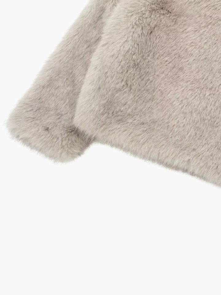 Drune | Schafhaar Kunstpelz Offen-Front Jacke