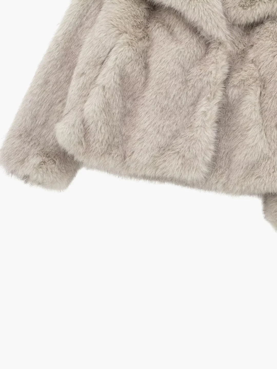 Drune | Schafhaar Kunstpelz Offen-Front Jacke