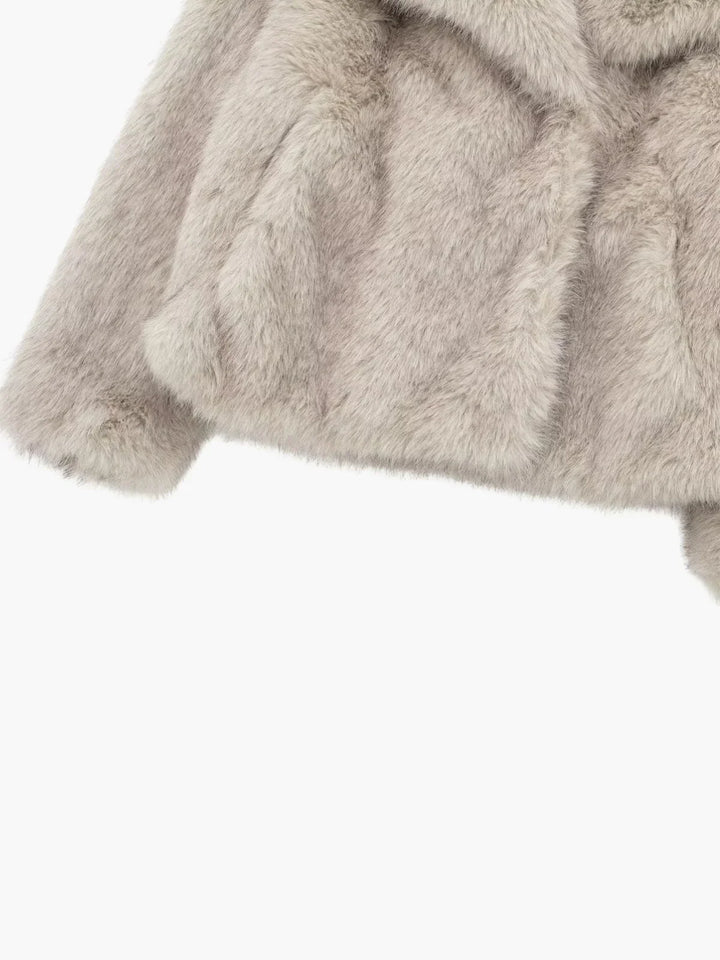 Drune | Schafhaar Kunstpelz Offen-Front Jacke