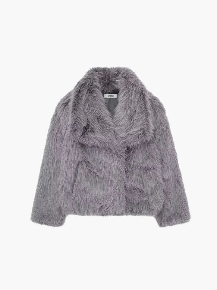 Drune | Schafhaar Kunstpelz Offen-Front Jacke