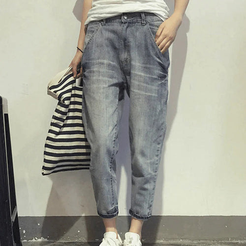 Drune | Verkürzte Länge Relaxed Slim Fit Weicher Denim mit Reißverschluss