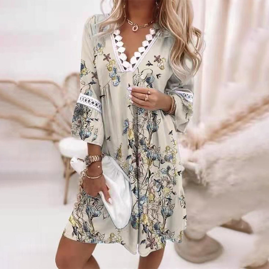 Drune - Besticktes V-Ausschnitt Kleid