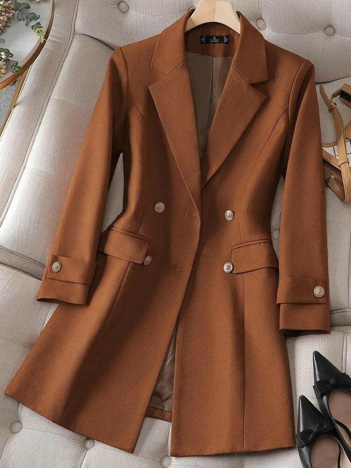 Drune | Leichter Doppelt Gefütterter Blazer Mantel Für Frauen