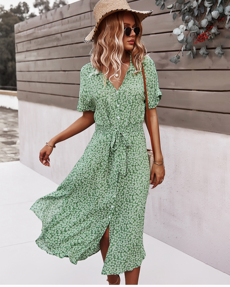 Drune | Sommerkleid Midi Das geblümte Kleid ist ein Must-Have für diesen Sommer