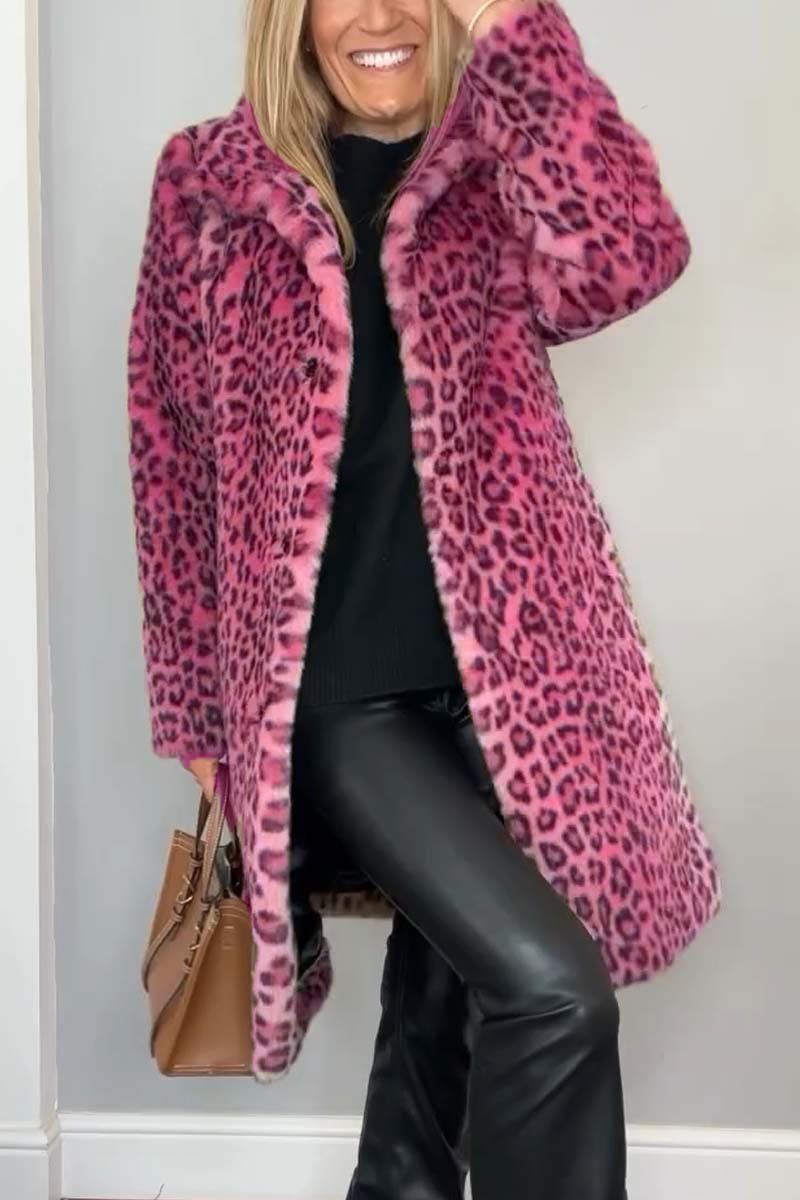 Drune | Luxus Leopardprint Mantel Elegante & Stilvolle Oberbekleidung