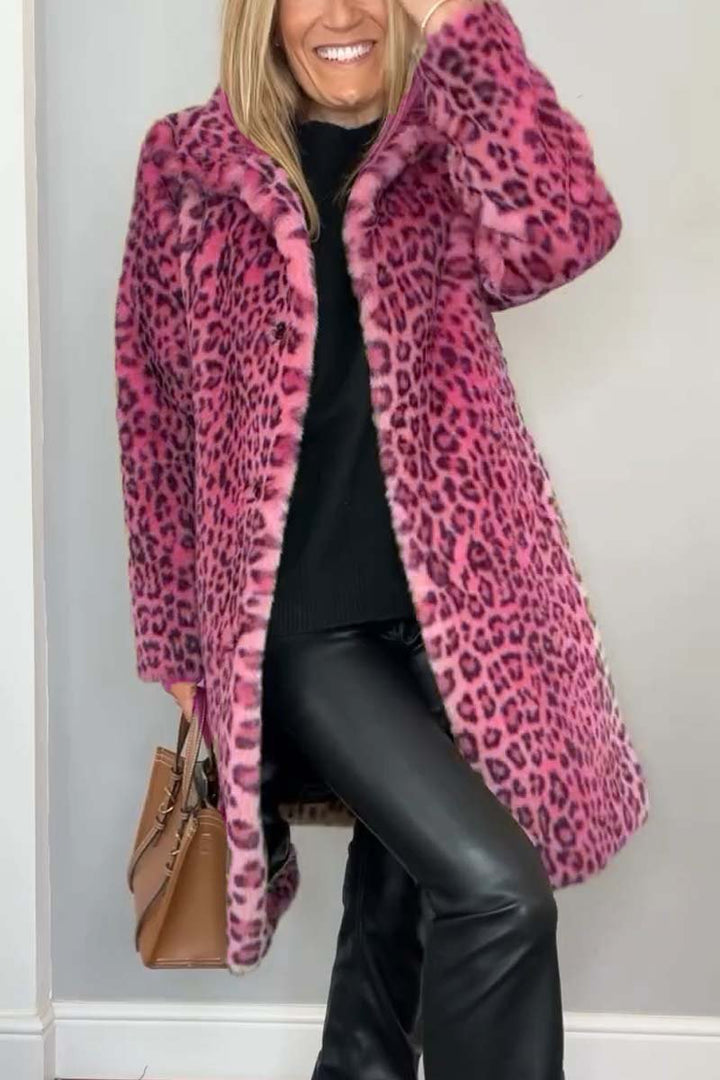 Drune | Luxus Leopardprint Mantel Elegante & Stilvolle Oberbekleidung