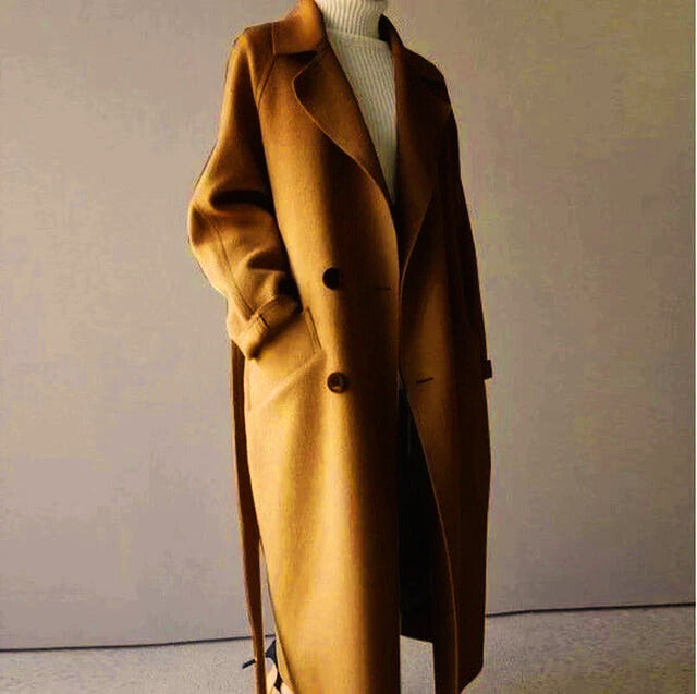 Drune | Langer Wollmantel Elegant, Warm, Premium Qualität
