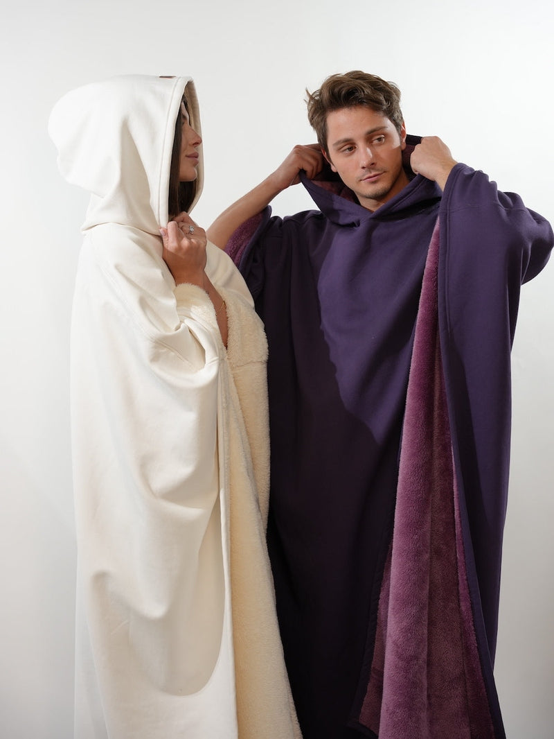 Drune | Luxuriöser Fleece-Poncho mit Kapuze für ultimativen Komfort