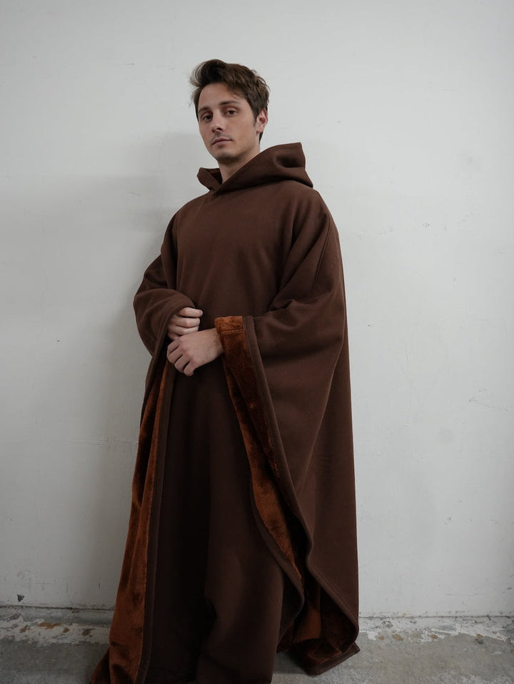 Drune | Luxuriöser Fleece-Poncho mit Kapuze für ultimativen Komfort