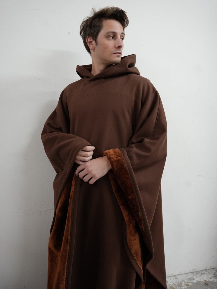 Drune | Luxuriöser Fleece-Poncho mit Kapuze für ultimativen Komfort