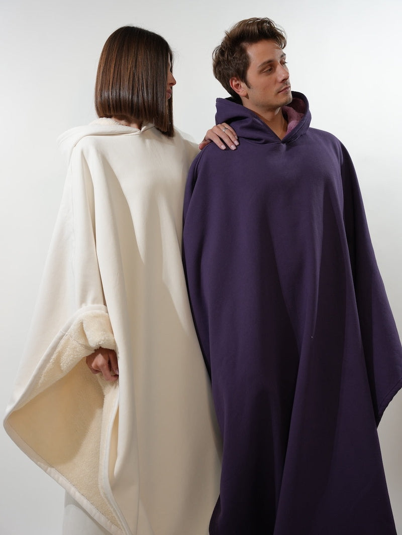 Drune | Luxuriöser Fleece-Poncho mit Kapuze für ultimativen Komfort