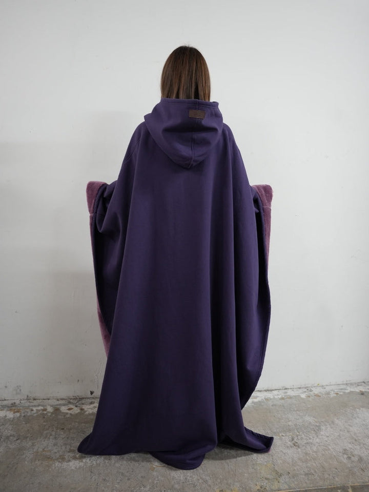 Drune | Luxuriöser Fleece-Poncho mit Kapuze für ultimativen Komfort